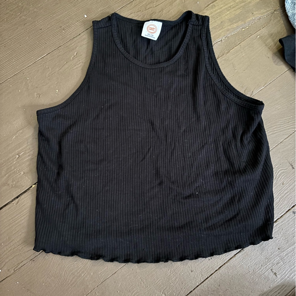 high neck black top